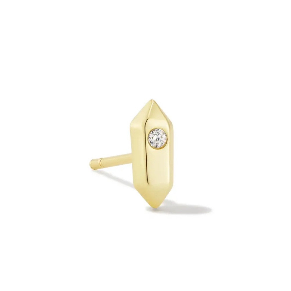 Kendra Scott Austin Gold (Single) Stud Earring White
CZ new with tag